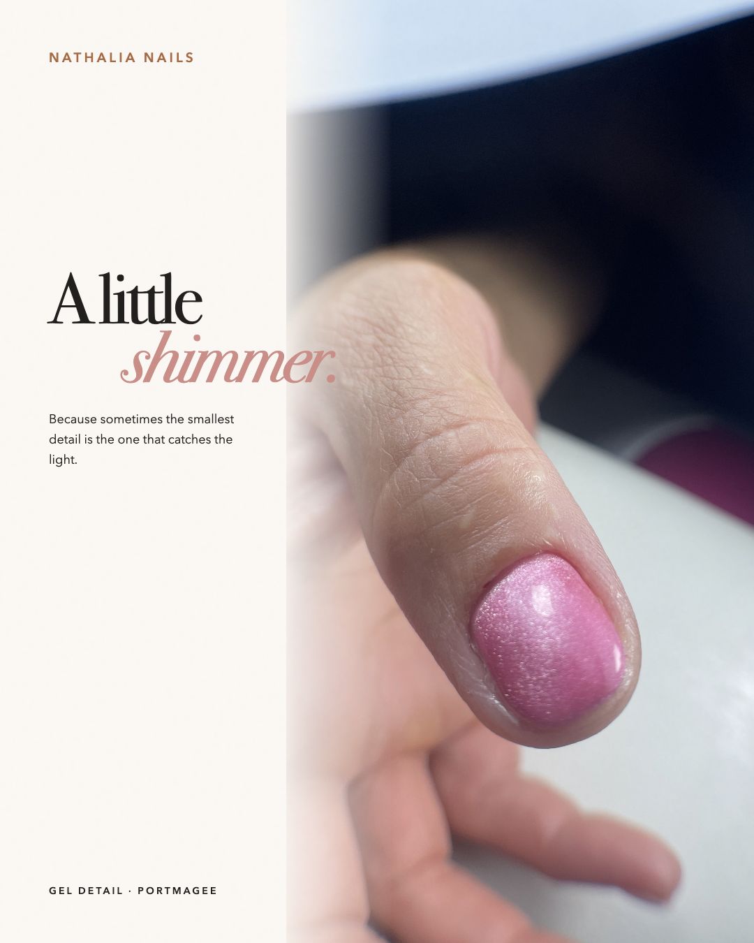Shimmer nail detail