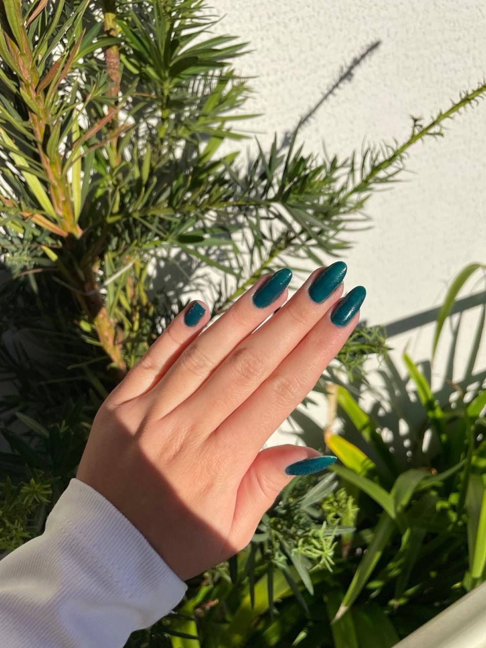 Deep Teal manicure by Nathalia